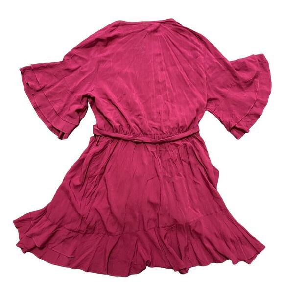 NWT CITY CHIC Fiesta Fun Faux Wrap Dress in Rhubarb SZ 20 - Picture 6 of 11